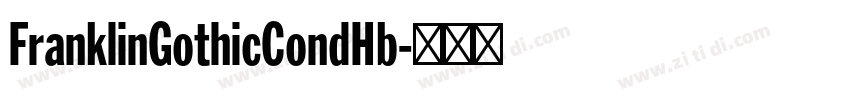 FranklinGothicCondHb字体转换