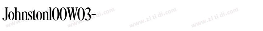 Johnstonl00W03字体转换
