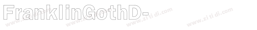 FranklinGothD字体转换