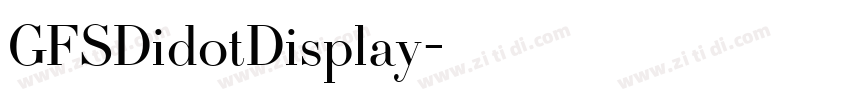 GFSDidotDisplay字体转换