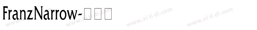 FranzNarrow字体转换