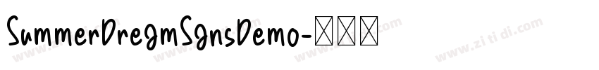 SummerDreamSansDemo字体转换