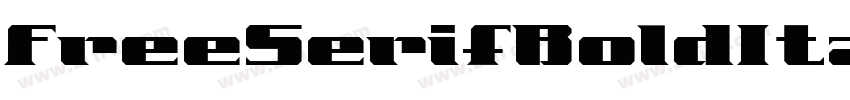 FreeSerifBoldItalic字体转换