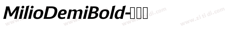 MilioDemiBold字体转换