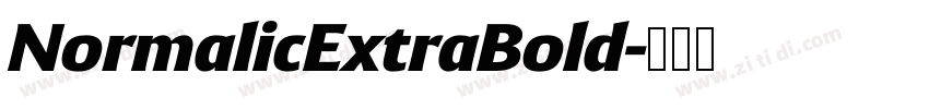 NormalicExtraBold字体转换