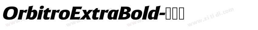 OrbitroExtraBold字体转换