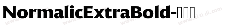 NormalicExtraBold字体转换