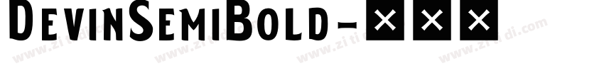 DevinSemiBold字体转换