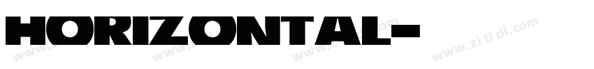 Horizontal字体转换