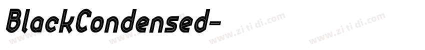 BlackCondensed字体转换