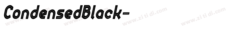 CondensedBlack字体转换