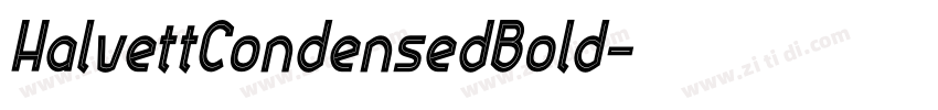HalvettCondensedBold字体转换