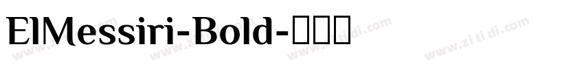 ElMessiri-Bold字体转换