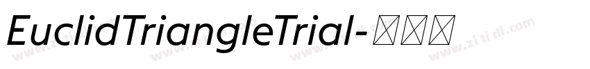 EuclidTriangleTrial字体转换