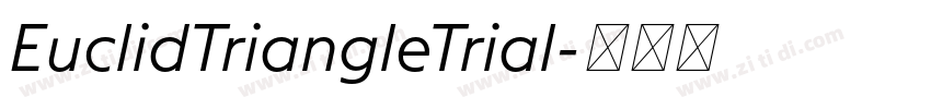 EuclidTriangleTrial字体转换