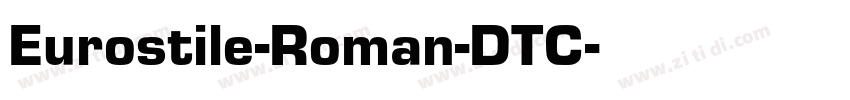 Eurostile-Roman-DTC字体转换