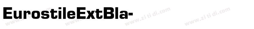 EurostileExtBla字体转换