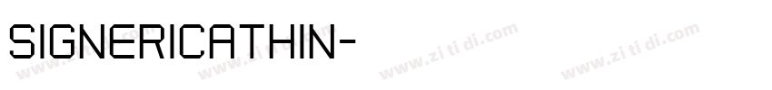 SignericaThin字体转换