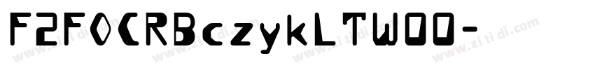F2FOCRBczykLTW00字体转换