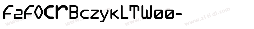 F2FOCRBczykLTW00字体转换