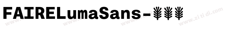 FAIRELumaSans字体转换