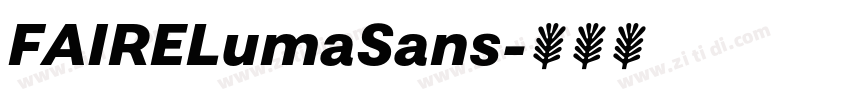 FAIRELumaSans字体转换