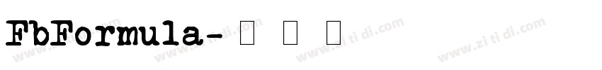 FbFormula字体转换