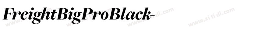 FreightBigProBlack字体转换