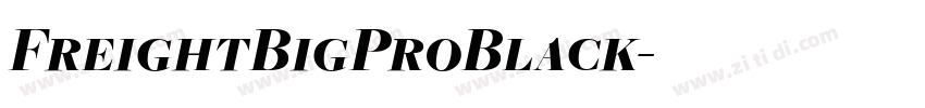 FreightBigProBlack字体转换