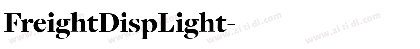 FreightDispLight字体转换