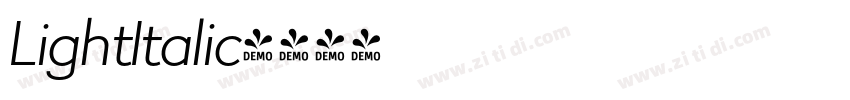 LightItalic字体转换