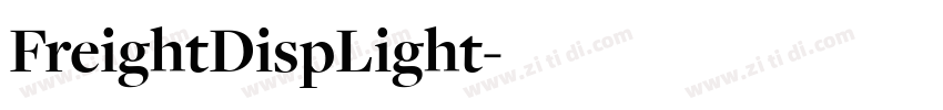 FreightDispLight字体转换