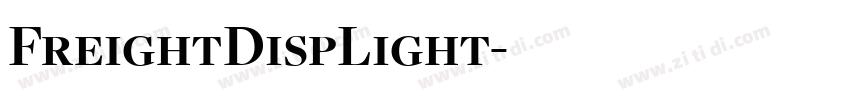FreightDispLight字体转换