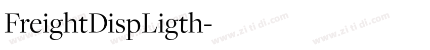 FreightDispLigth字体转换