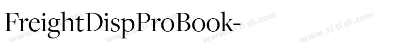 FreightDispProBook字体转换