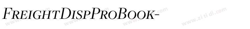 FreightDispProBook字体转换