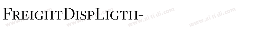 FreightDispLigth字体转换