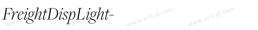 FreightDispLight字体转换