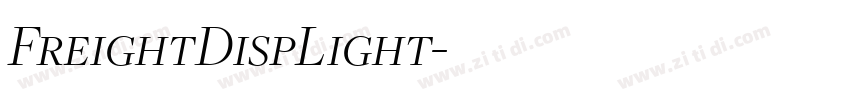 FreightDispLight字体转换