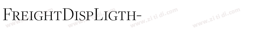 FreightDispLigth字体转换
