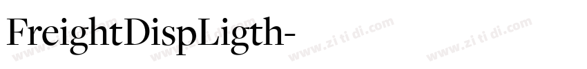FreightDispLigth字体转换