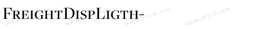FreightDispLigth字体转换