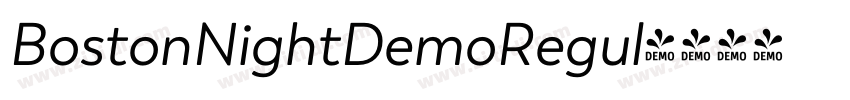 BostonNightDemoRegul字体转换