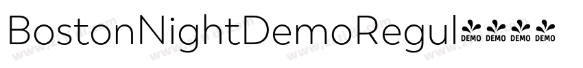 BostonNightDemoRegul字体转换