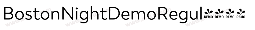 BostonNightDemoRegul字体转换
