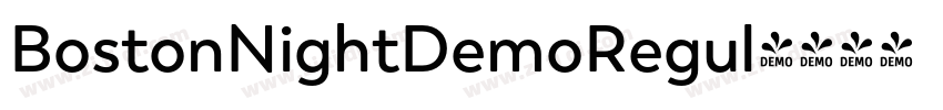 BostonNightDemoRegul字体转换