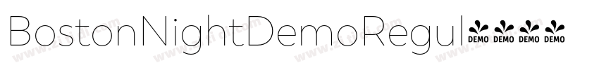BostonNightDemoRegul字体转换