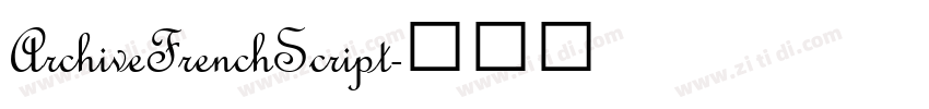 ArchiveFrenchScript字体转换