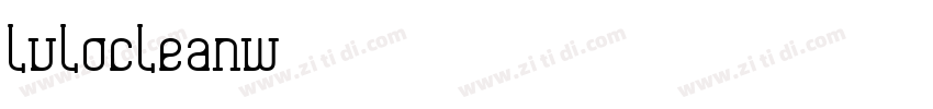lulocleanw01字体转换
