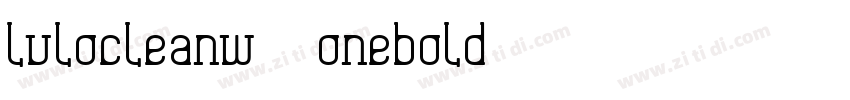 lulocleanw01onebold字体转换